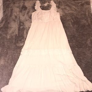 Empire waist maxi peasant dress